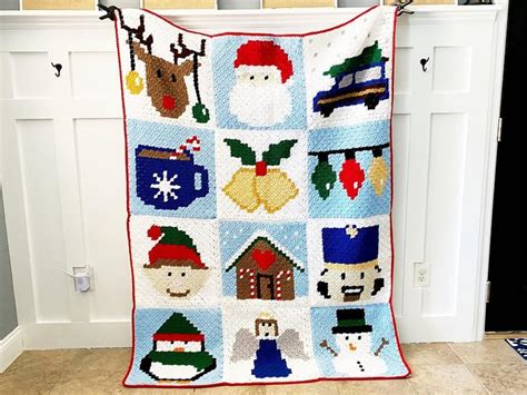 christmas c2c crochet blanket pattern